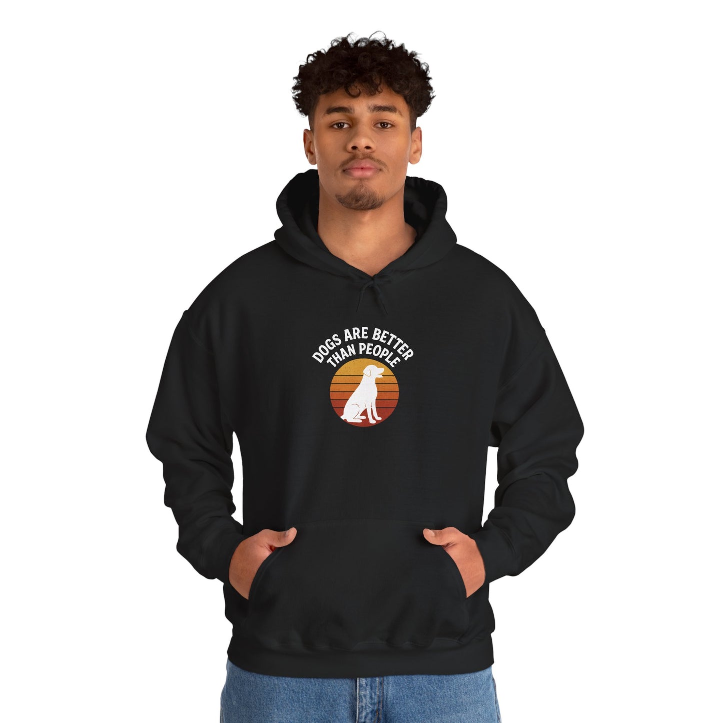 Retro Labrador Hoodie – Vintage Sunset Dog Lover Sweatshirt