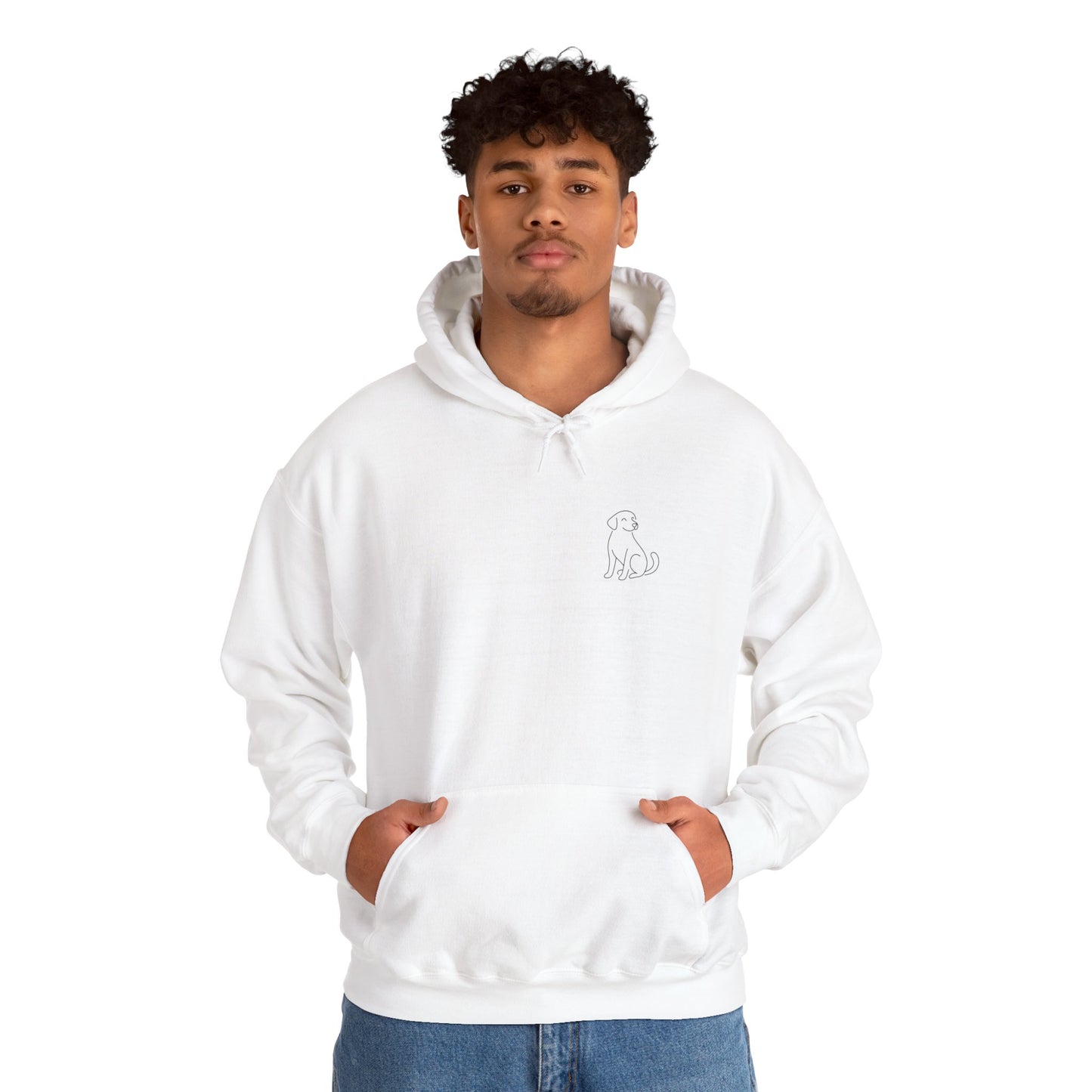 Minimal Dog Silhouette Hoodie – Simple Modern Pet Lover Sweatshirt