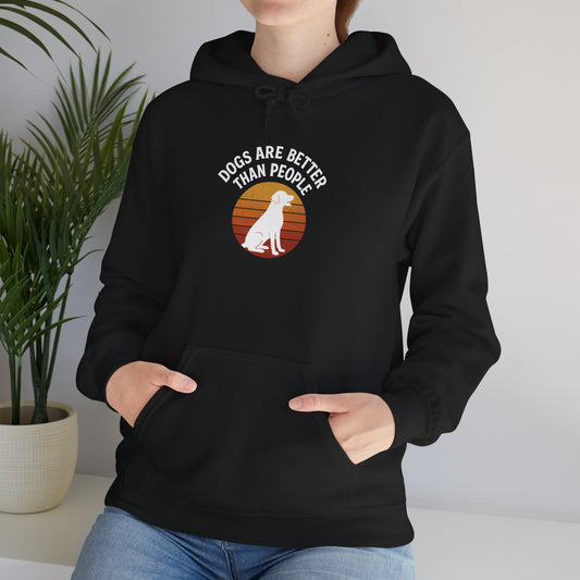 Retro Labrador Hoodie – Vintage Sunset Dog Lover Sweatshirt