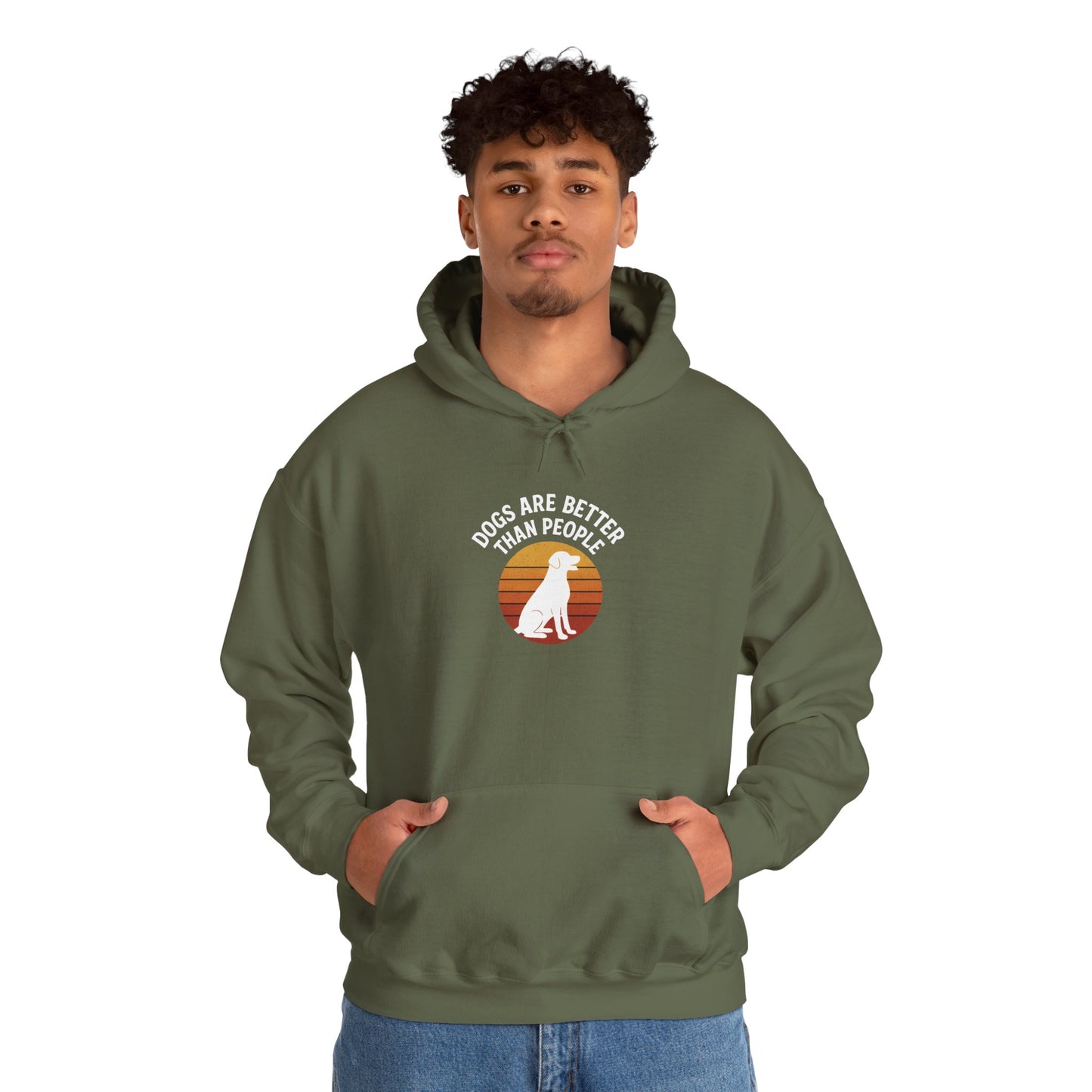 Retro Labrador Hoodie – Vintage Sunset Dog Lover Sweatshirt
