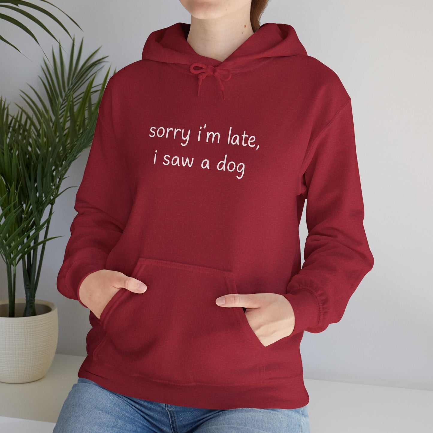Sorry I’m Late I Saw a Dog Hoodie – Funny Dog Lover Gift