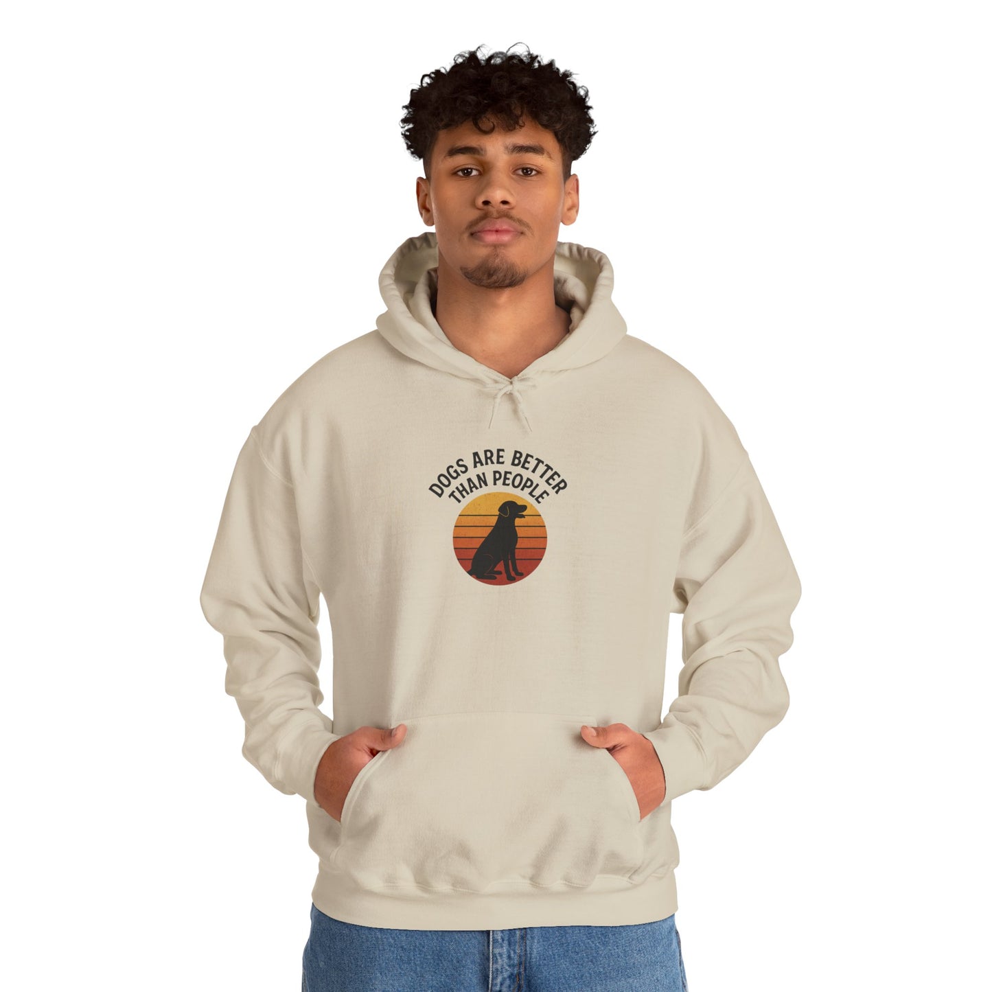 Retro Labrador Hoodie – Vintage Sunset Dog Lover Sweatshirt