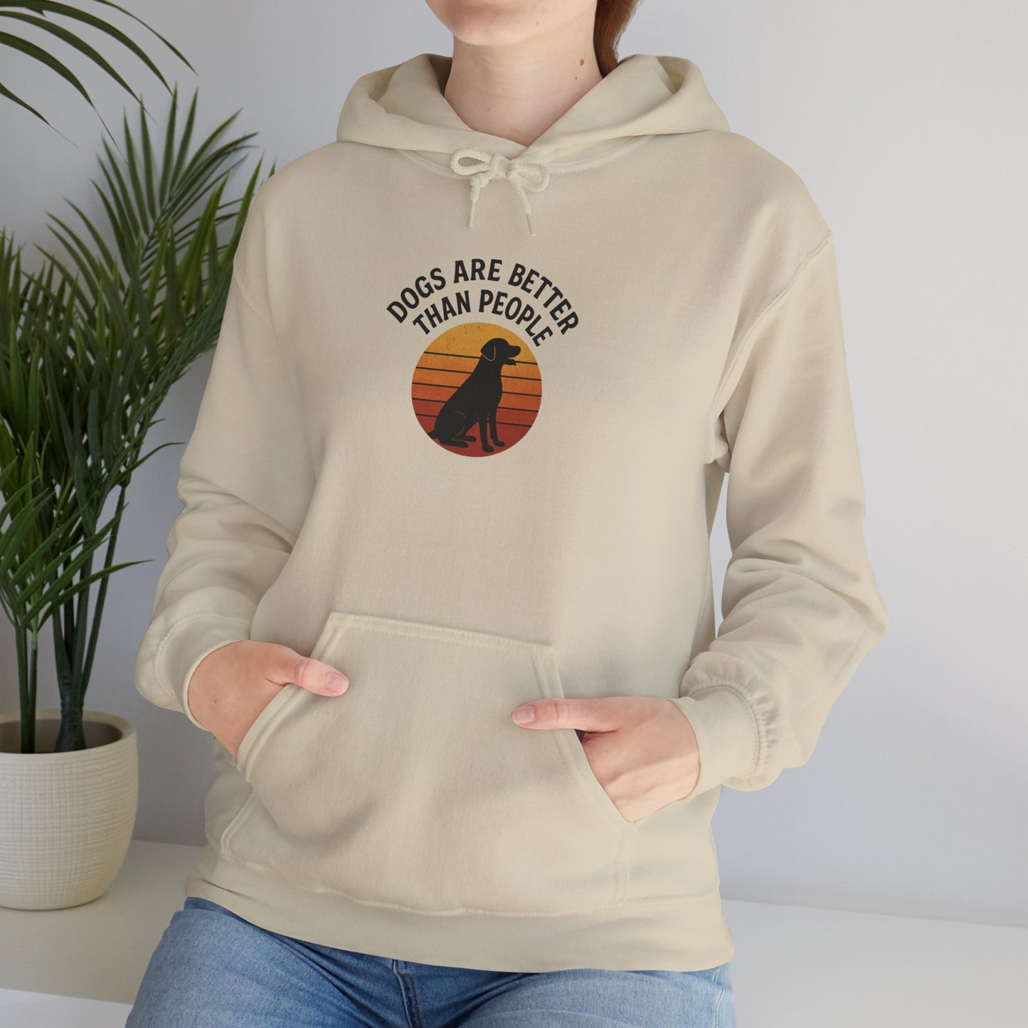 Retro Labrador Hoodie – Vintage Sunset Dog Lover Sweatshirt
