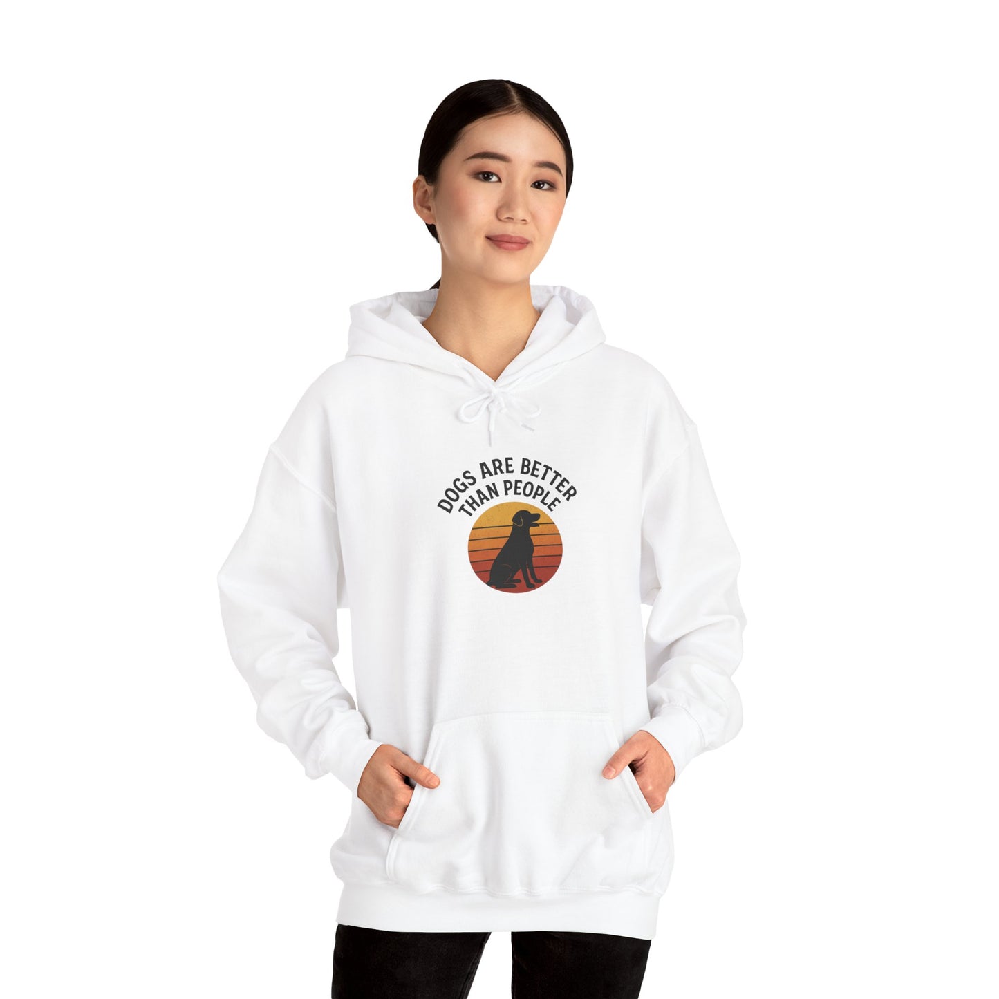 Retro Labrador Hoodie – Vintage Sunset Dog Lover Sweatshirt