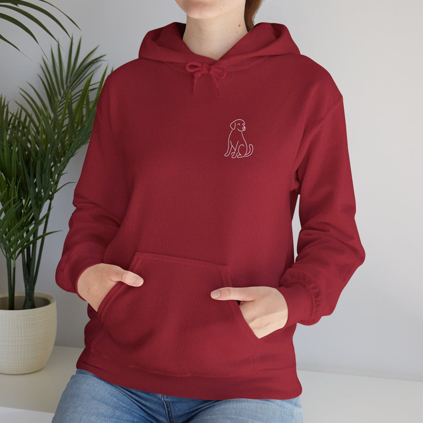 Minimal Dog Silhouette Hoodie – Simple Modern Pet Lover Sweatshirt