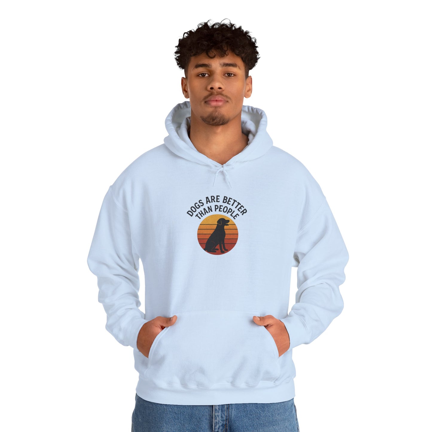 Retro Labrador Hoodie – Vintage Sunset Dog Lover Sweatshirt