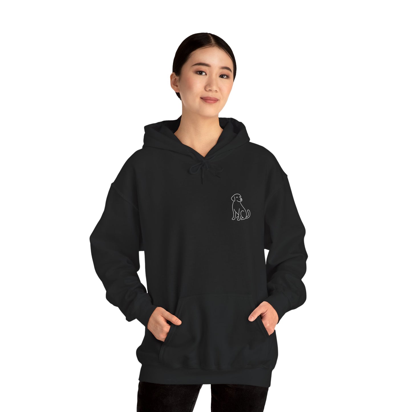 Minimal Dog Silhouette Hoodie – Simple Modern Pet Lover Sweatshirt