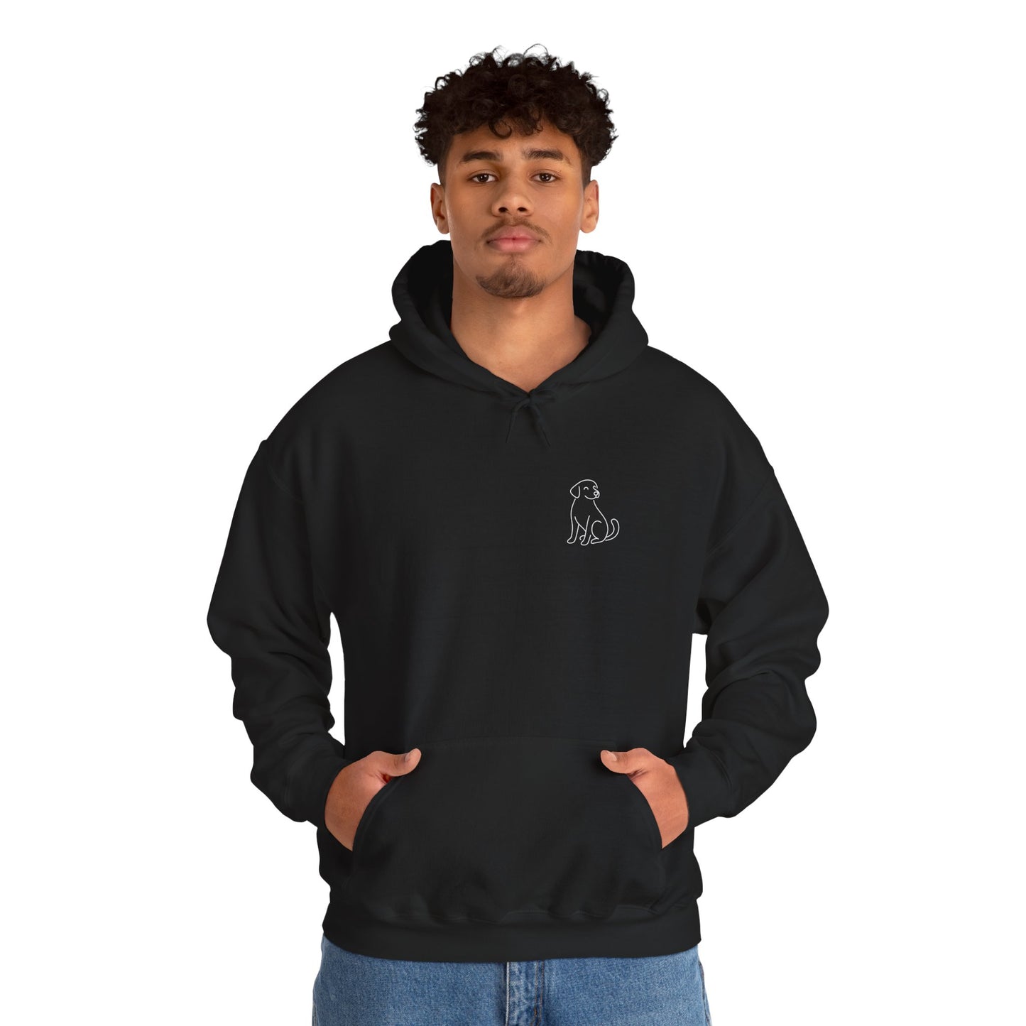 Minimal Dog Silhouette Hoodie – Simple Modern Pet Lover Sweatshirt