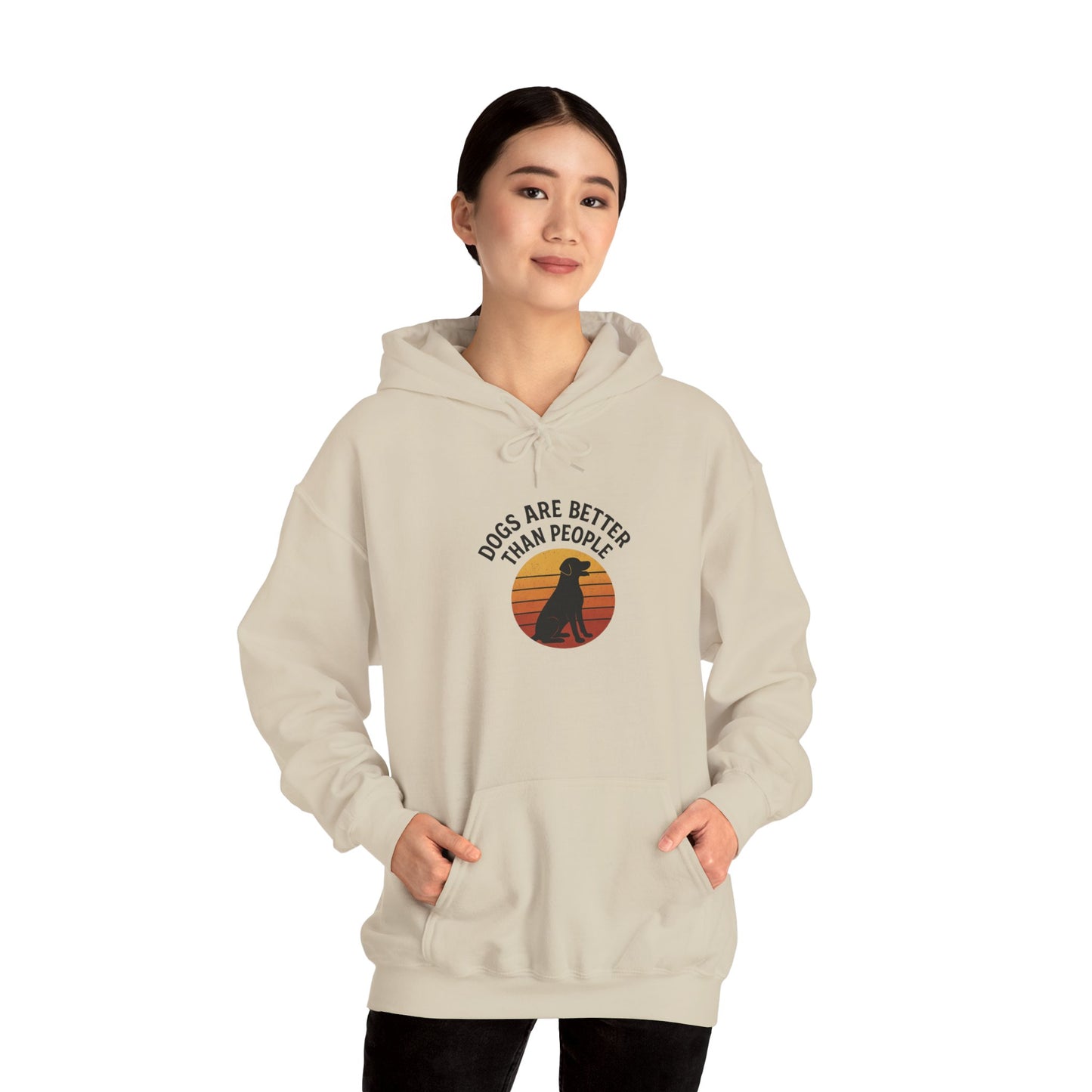 Retro Labrador Hoodie – Vintage Sunset Dog Lover Sweatshirt