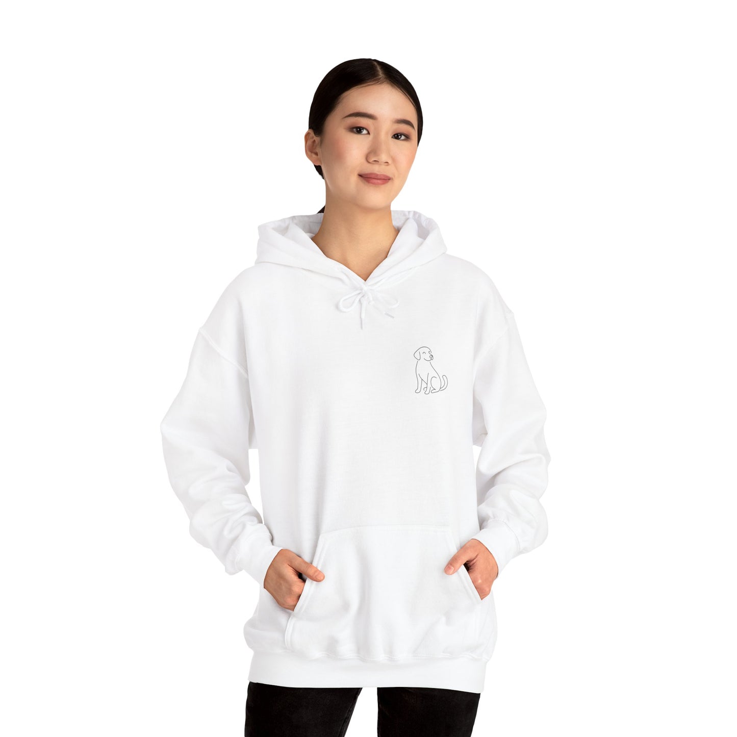 Minimal Dog Silhouette Hoodie – Simple Modern Pet Lover Sweatshirt
