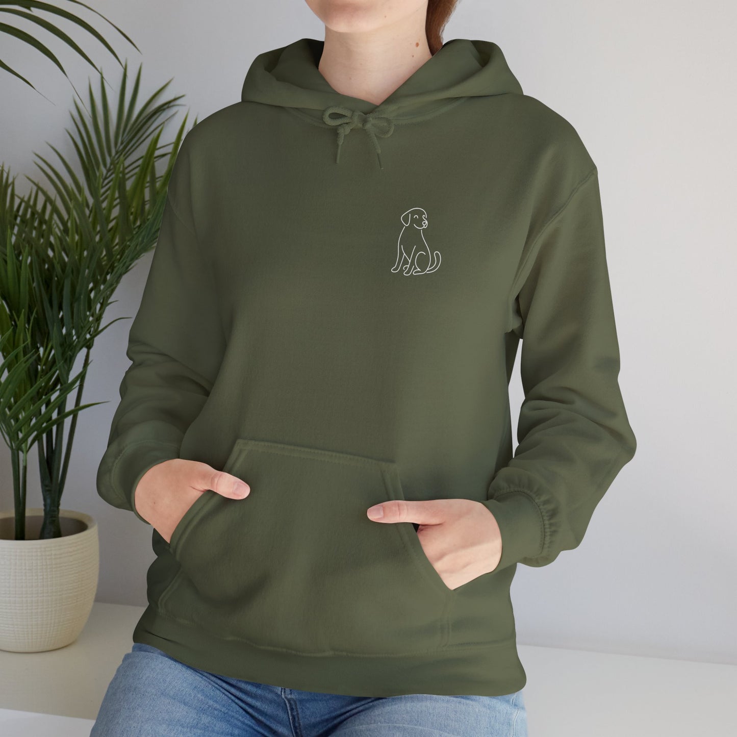 Minimal Dog Silhouette Hoodie – Simple Modern Pet Lover Sweatshirt