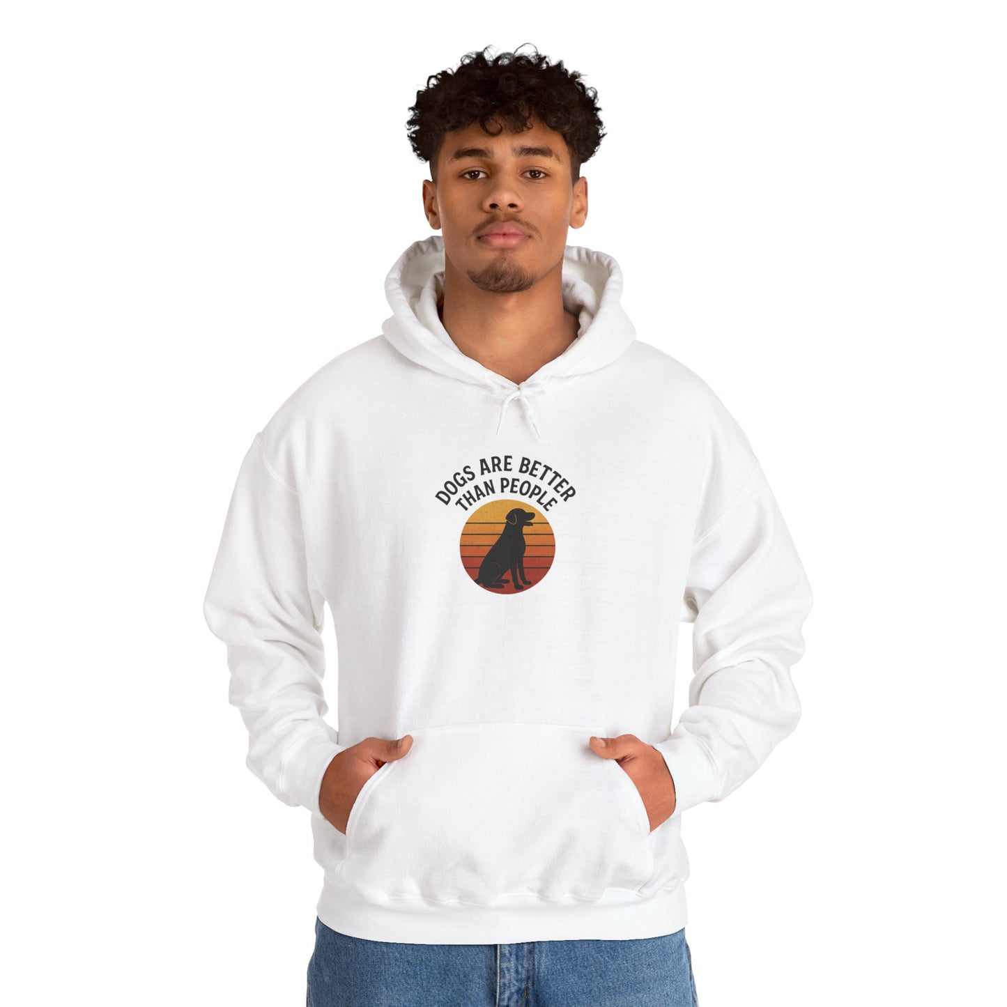 Retro Labrador Hoodie – Vintage Sunset Dog Lover Sweatshirt