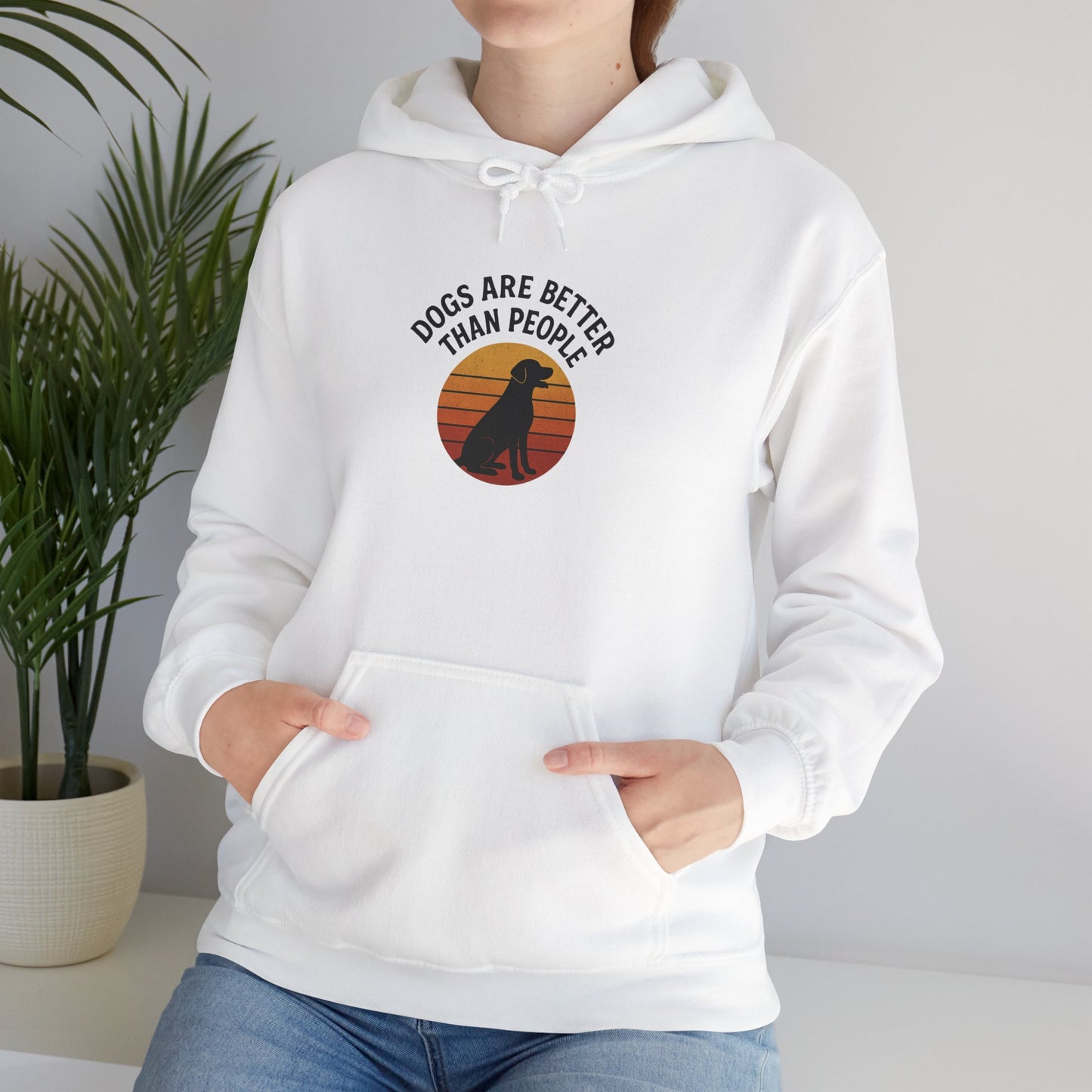 Retro Labrador Hoodie – Vintage Sunset Dog Lover Sweatshirt